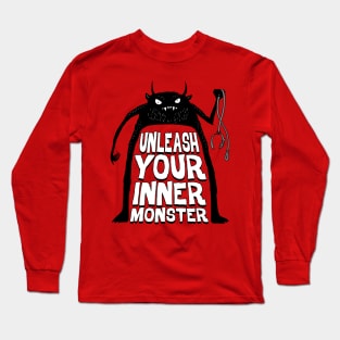 Cute Monsters Ego Boost Inner Monster In You Quotes Sayings To Live By Long Sleeve T-Shirt